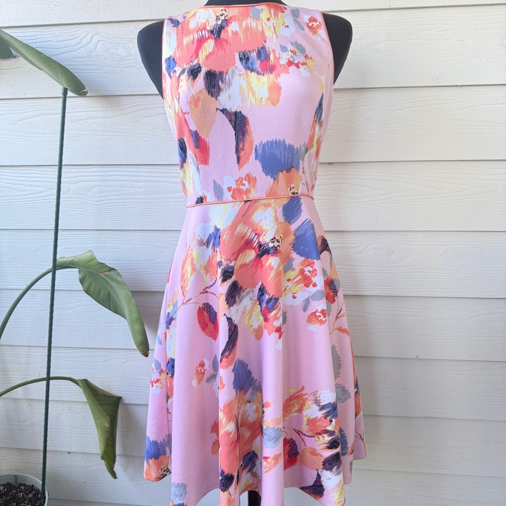 Antonio Melani Watercolor Floral Fit & Flare Dress | Size 6